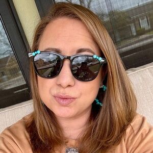 Turquoise studded sunglasses